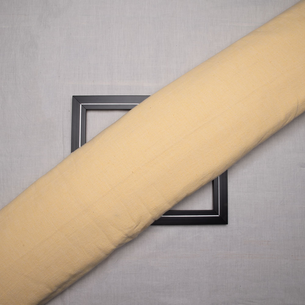 Diamond Twill Yellow Jacquard Cotton Khadi 145 GSM Fabric