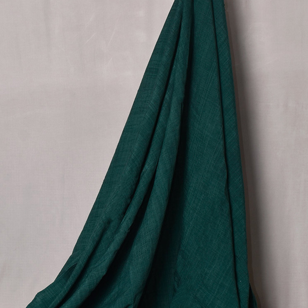 Plain Green Pure Matka 110 GSM Handwoven Fabric A