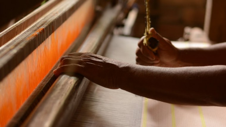 Hand Weaving Jacquard Fabric