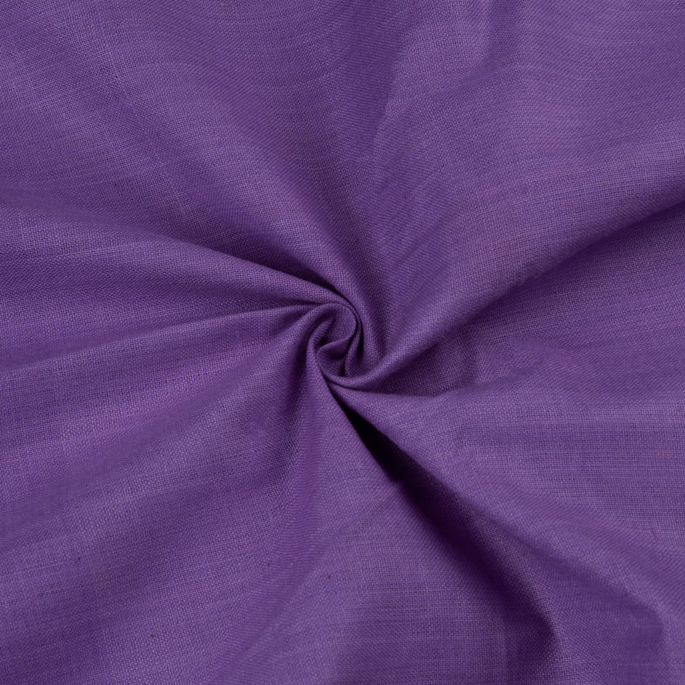 Plain Purple Pure Cotton 114 GSM Handwoven Fabric