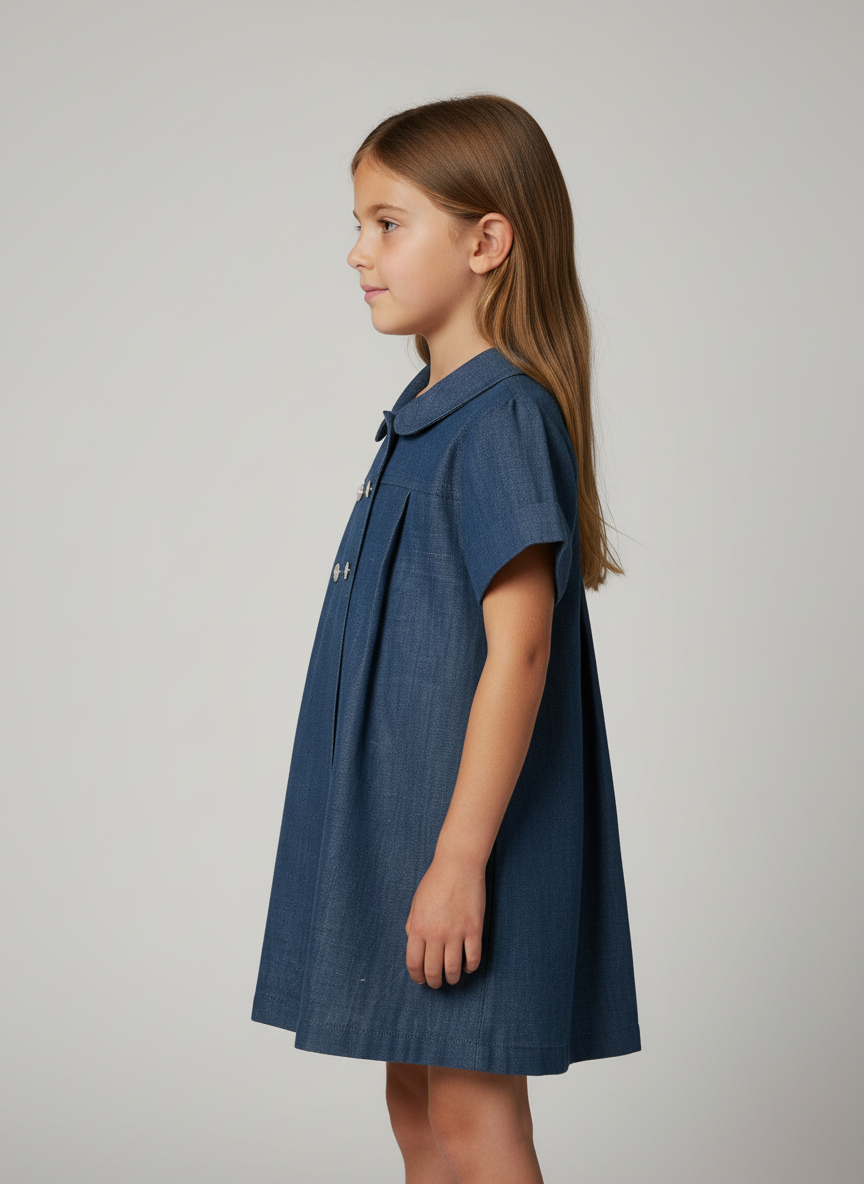 Denim Peter Pan Collar Dress