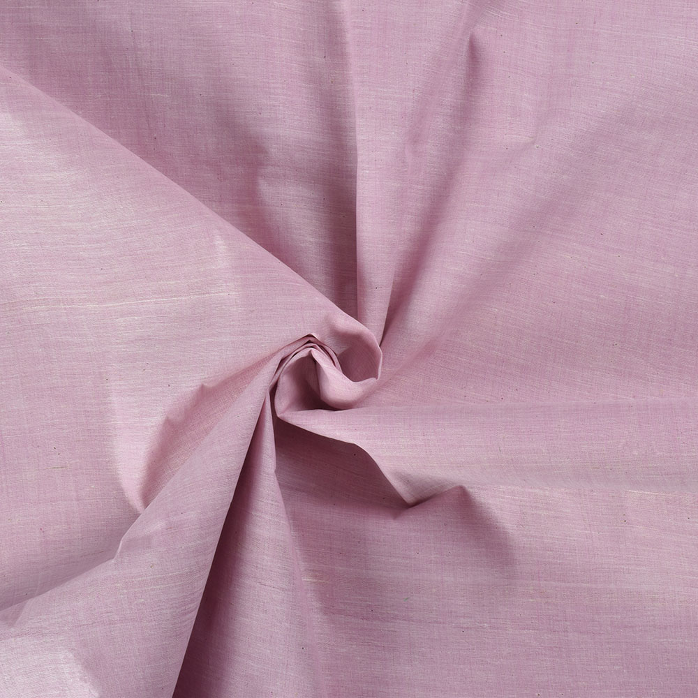 Chambray Lilac Khadi Cotton 75 GSM Handwoven Fabric