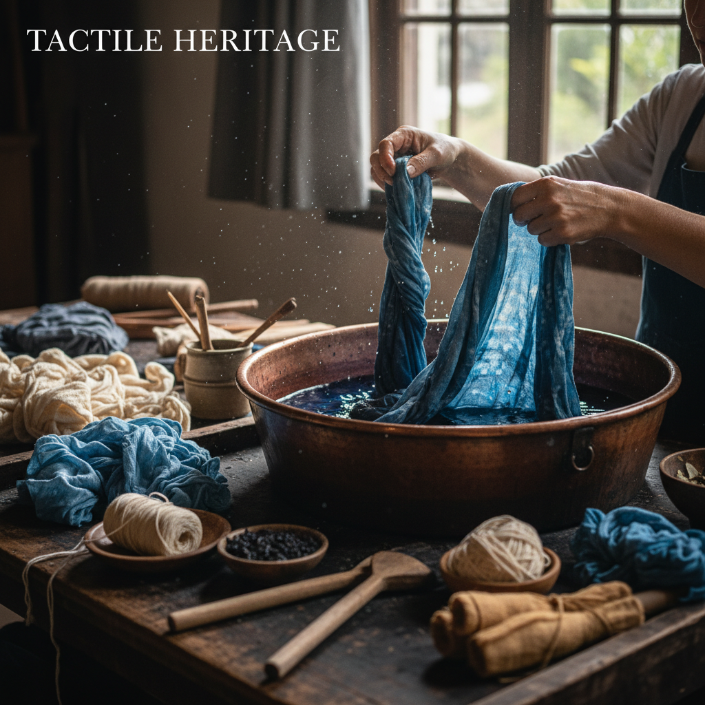 Detailed view of khadi fabric highlighting irregular handspun yarn texture