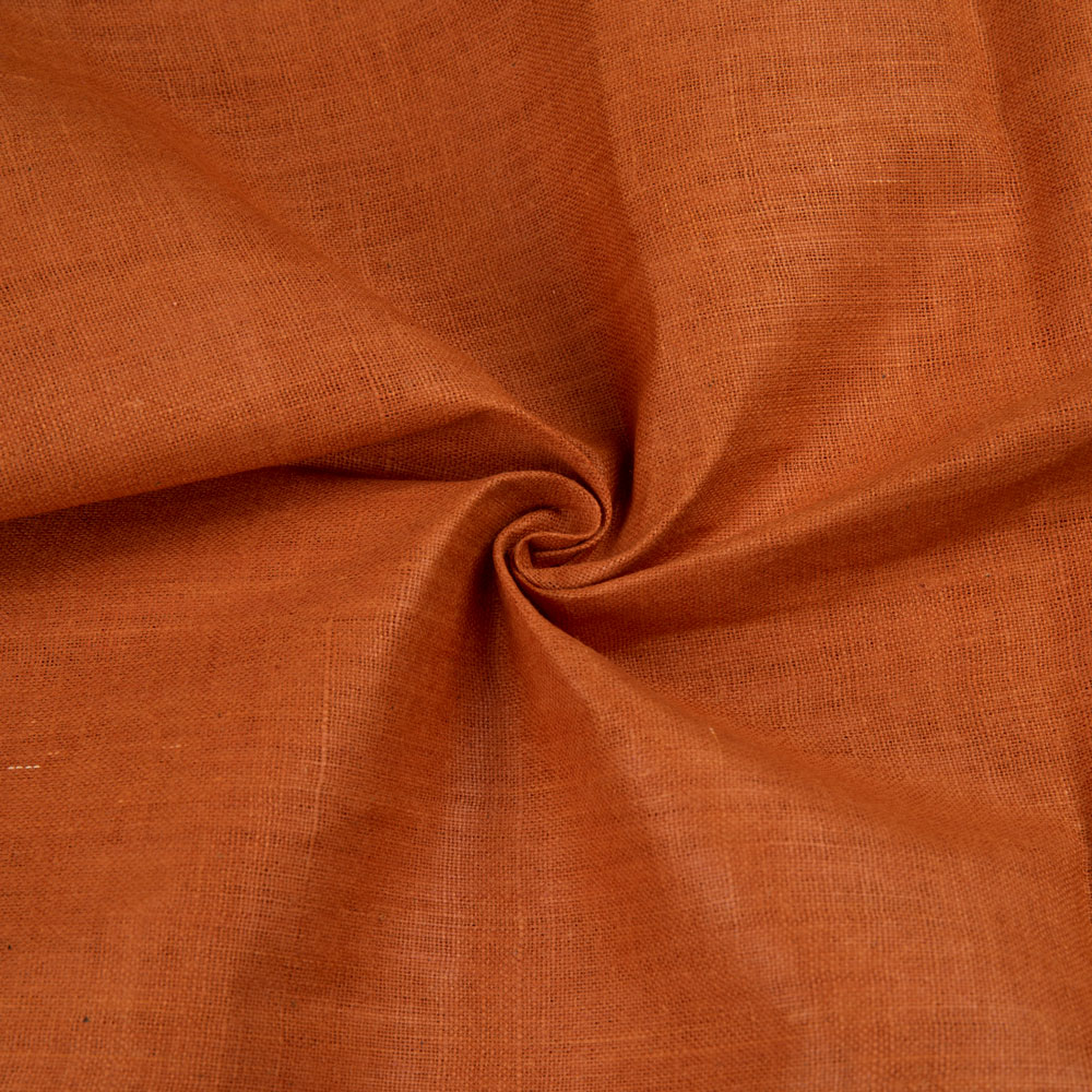 Plain Brown Khadi 122 GSM Fabric - Handspun & Handwoven