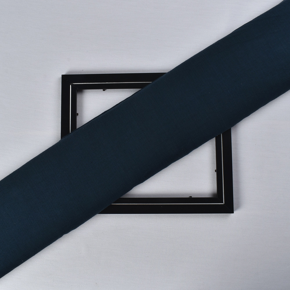 Plain Blue Pure Cotton 70 GSM Handwoven Fabric