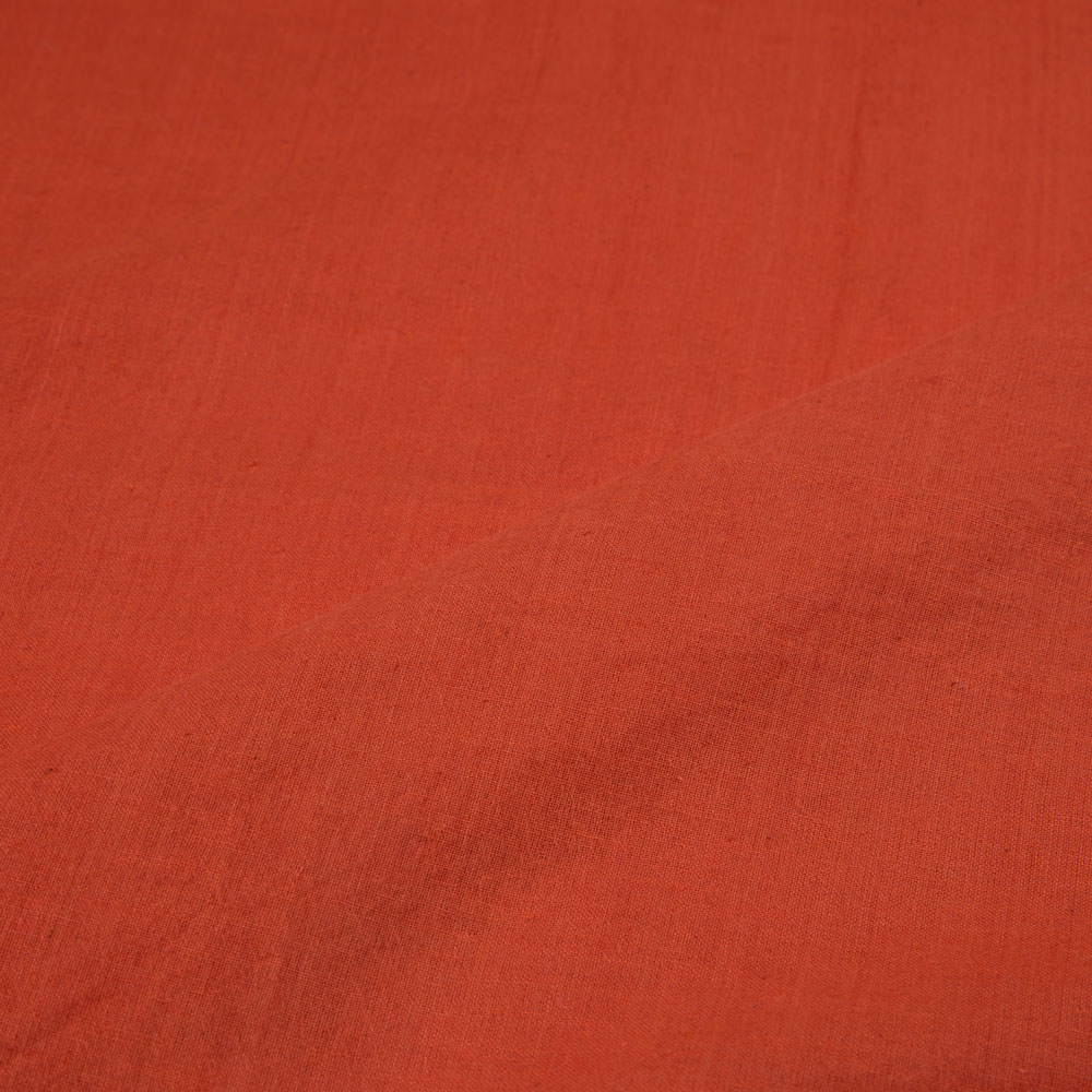 PLAIN ORANGE PURE COTTON 92 GSM HANDWOVEN FABRIC