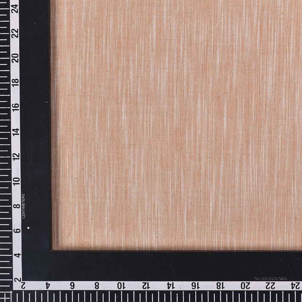 SOLID BROWN SLUB CROSS COLOR PURE COTTON 100 GSM HANDWOVEN FABRIC