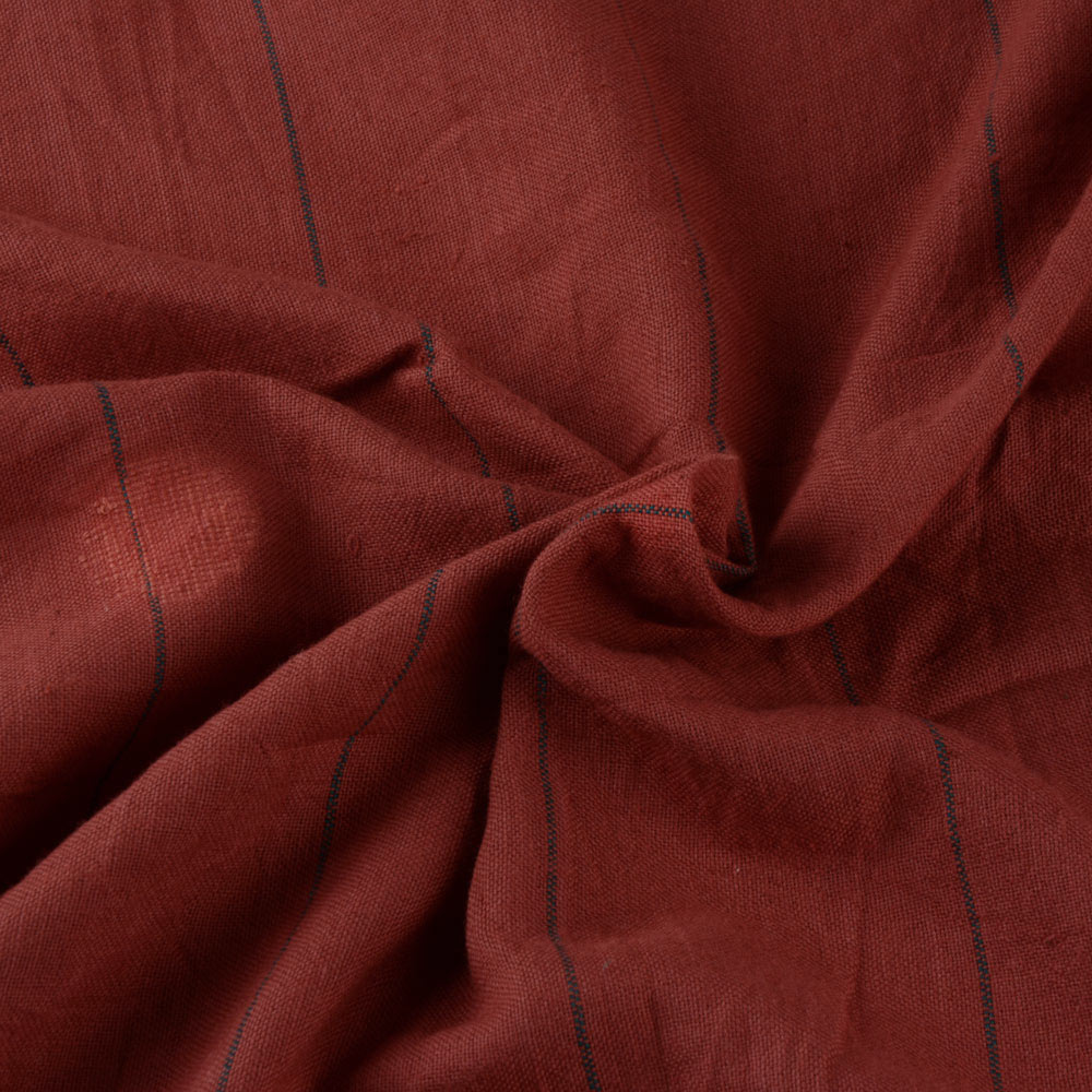 Geometric Stripe Brown Jamdani Pure Cotton 97 GSM Fabric