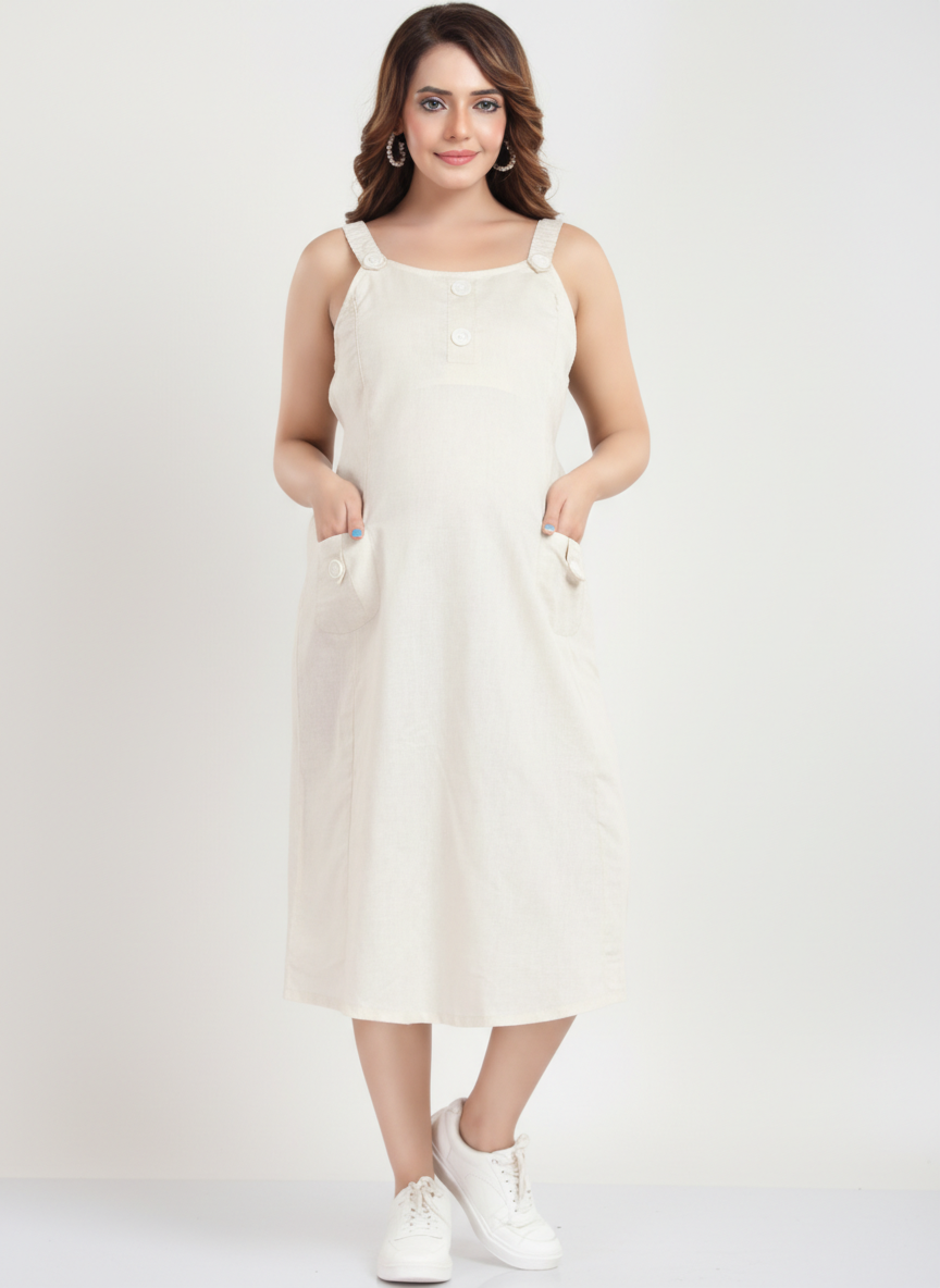 Buttons & Pockets Dress