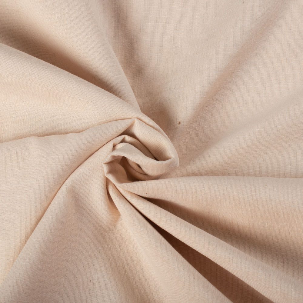 Chambray Cream Khadi Cotton 92 GSM Handwoven Fabric As22