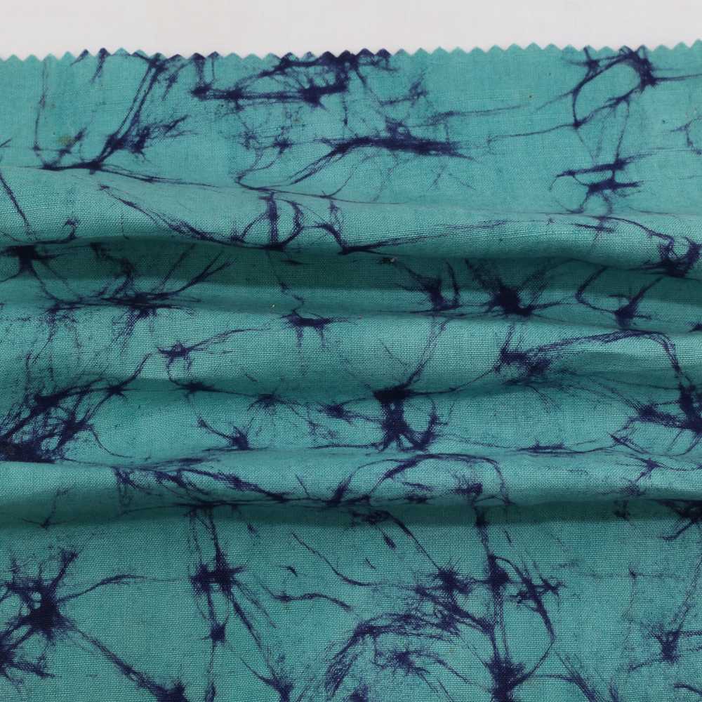 ABSTRACT BLUE BATIK printed COTTON 110 GSM FABRIC - HAND PRINTED