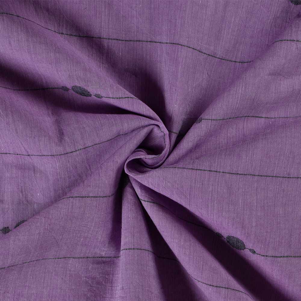 Geometric Purple Jamdani Pure Cotton 64 GSM Handwoven Fabric
