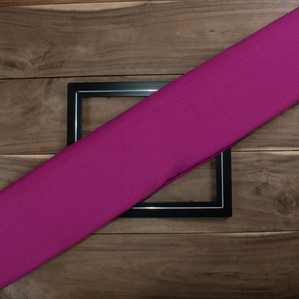 Check Pink Solid Pure Cotton 90 GSM Handwoven Fabric 
