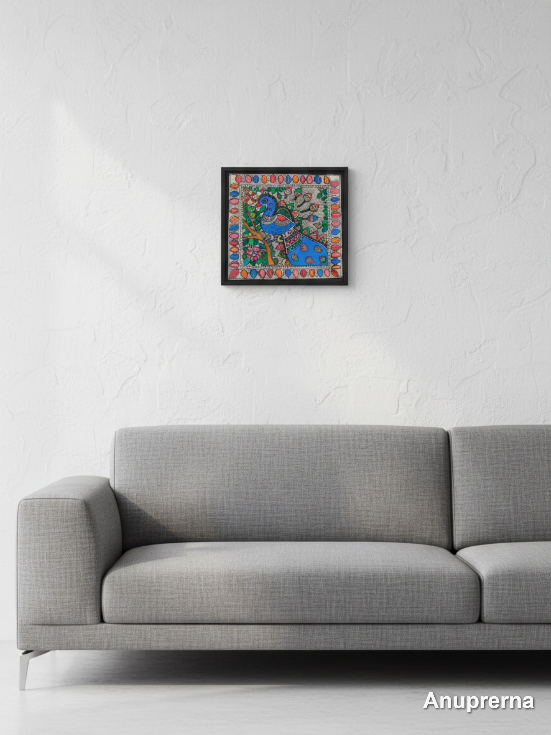 Bird Of Heaven Madhubani Wall Art Decor