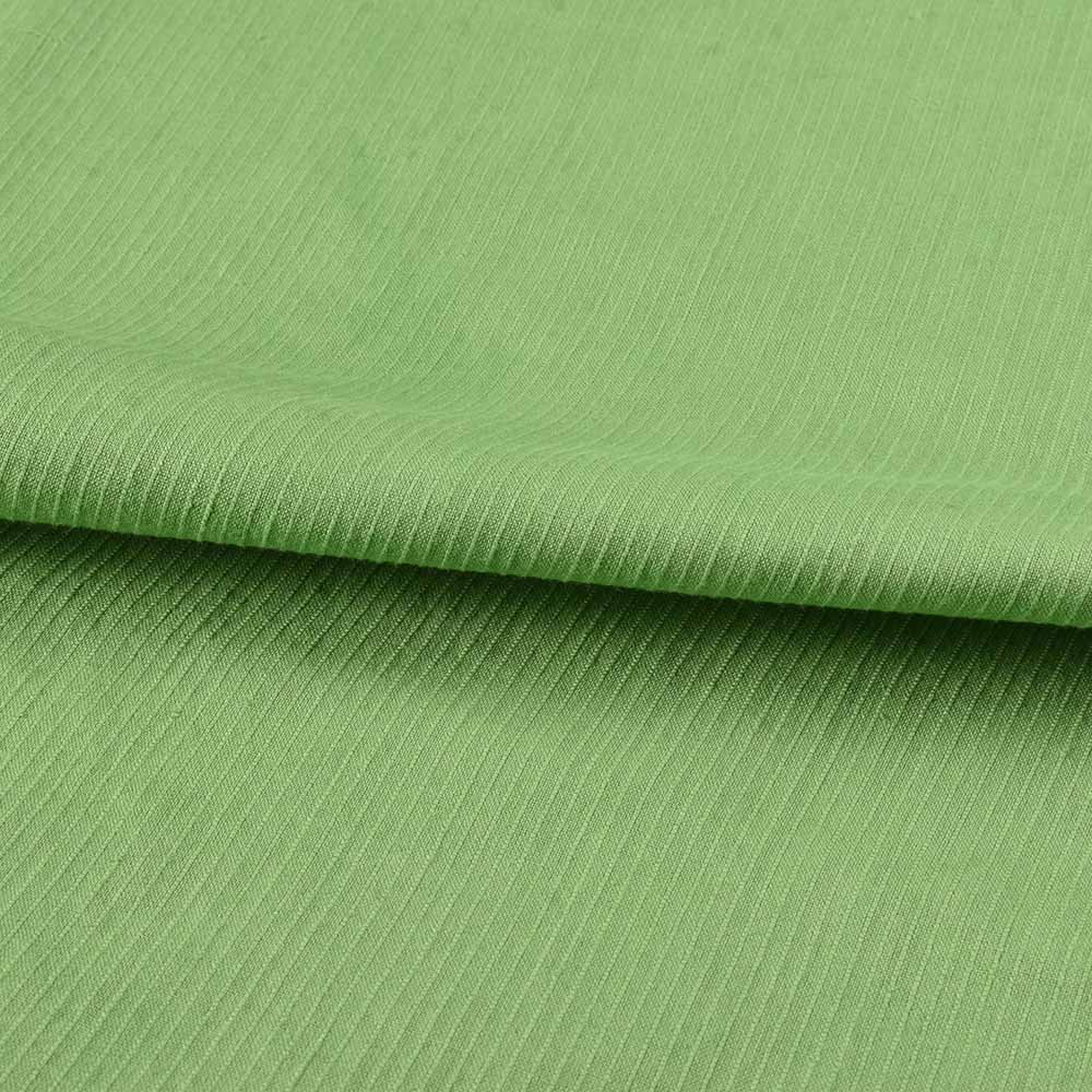 STRIPE GREEN PURE COTTON 77 GSM HANDWOVEN FABRIC 54
