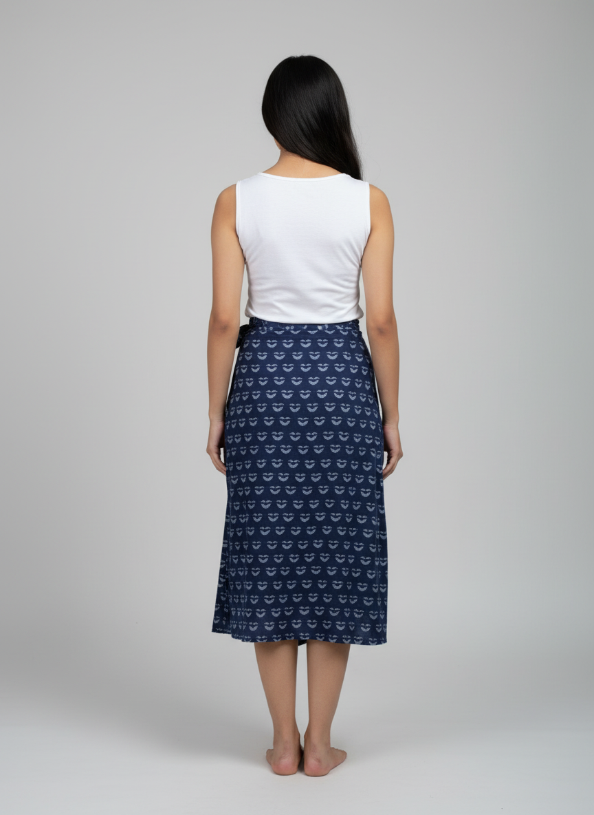 Jamdani Adjustable Wrap Skirt 