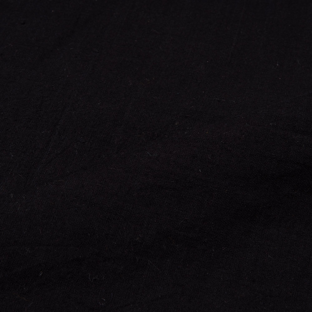 SOLID COLOUR BLACK PURE COTTON 95 GSM HANDWOVEN FABRIC