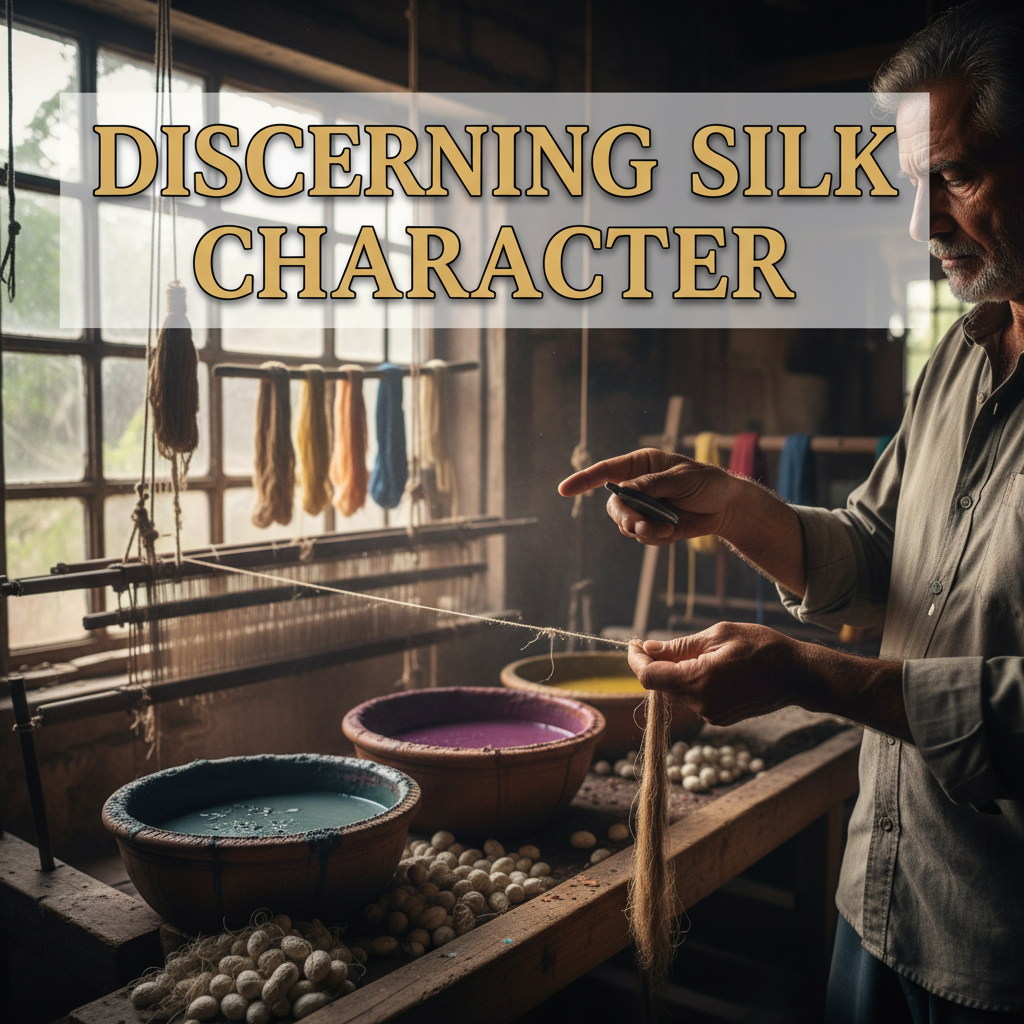 Comparison of raw silk fabric intentional slubs vs manufacturing defects like oil stains