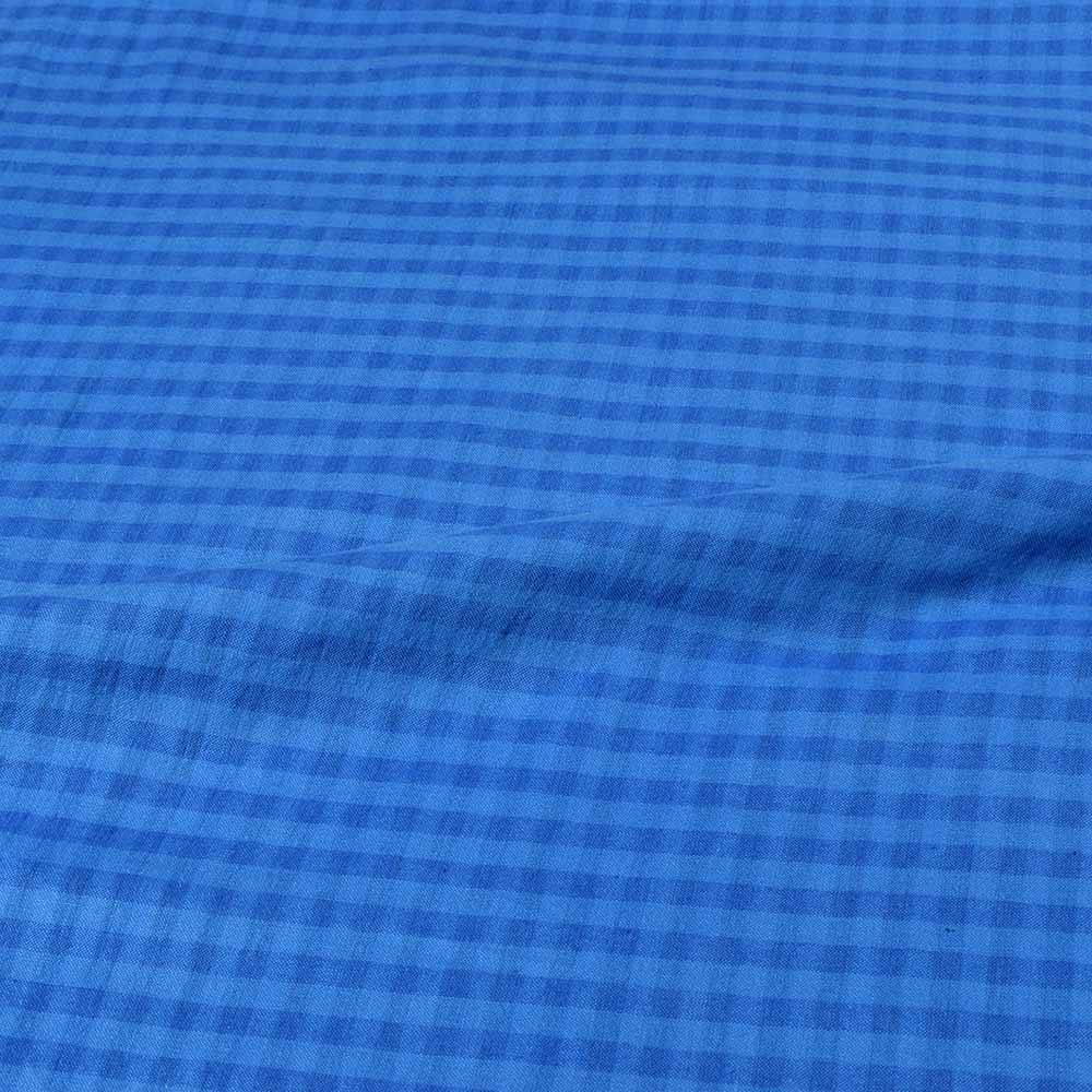 STRIPE BLUE PURE COTTON 95 GSM HANDWOVEN FABRIC