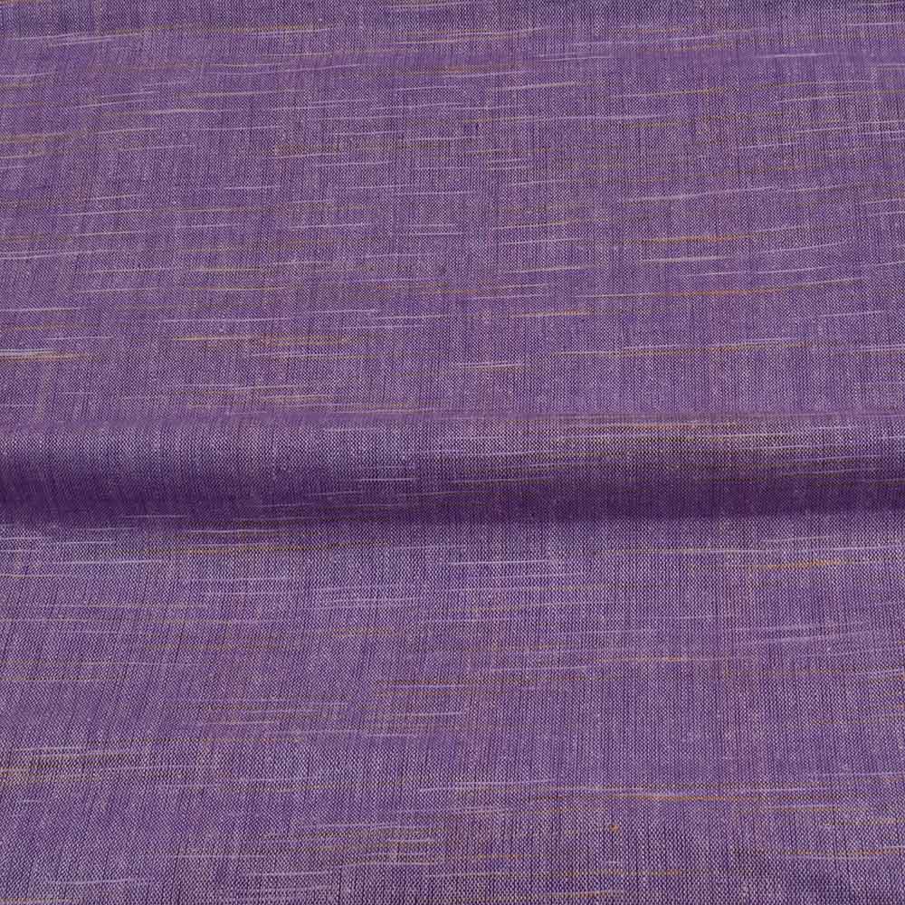 YARN TIE DYED PURPLE MATKA SILK & KHADI BLEND 122 GSM FABRIC