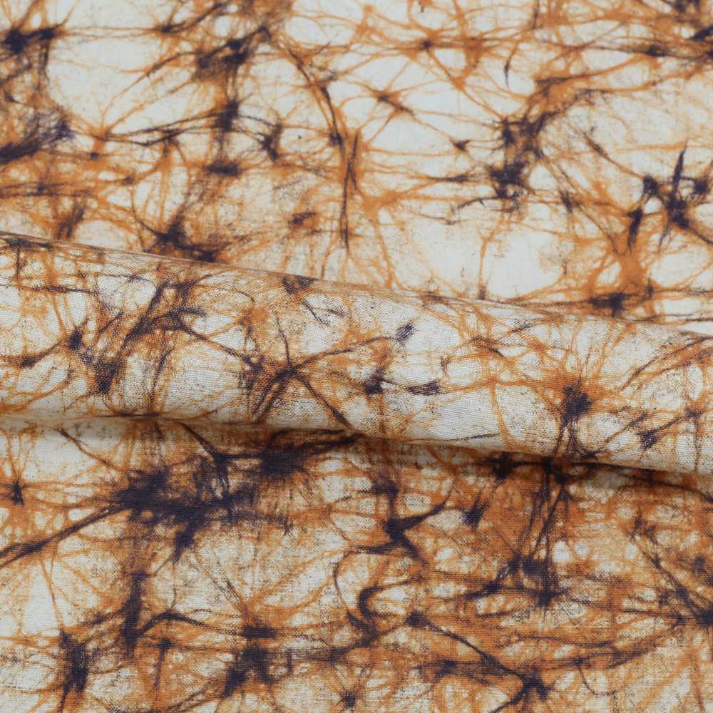 ABSTRACT OFF-WHITE BATIK printed COTTON 110 GSM FABRIC - HAND PRINTED 15