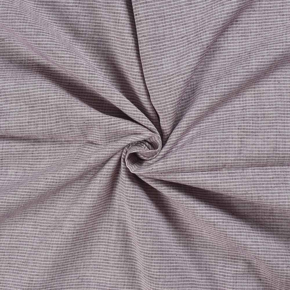 Check Dark Brown Pure Cotton 93 GSM Handwoven Fabric