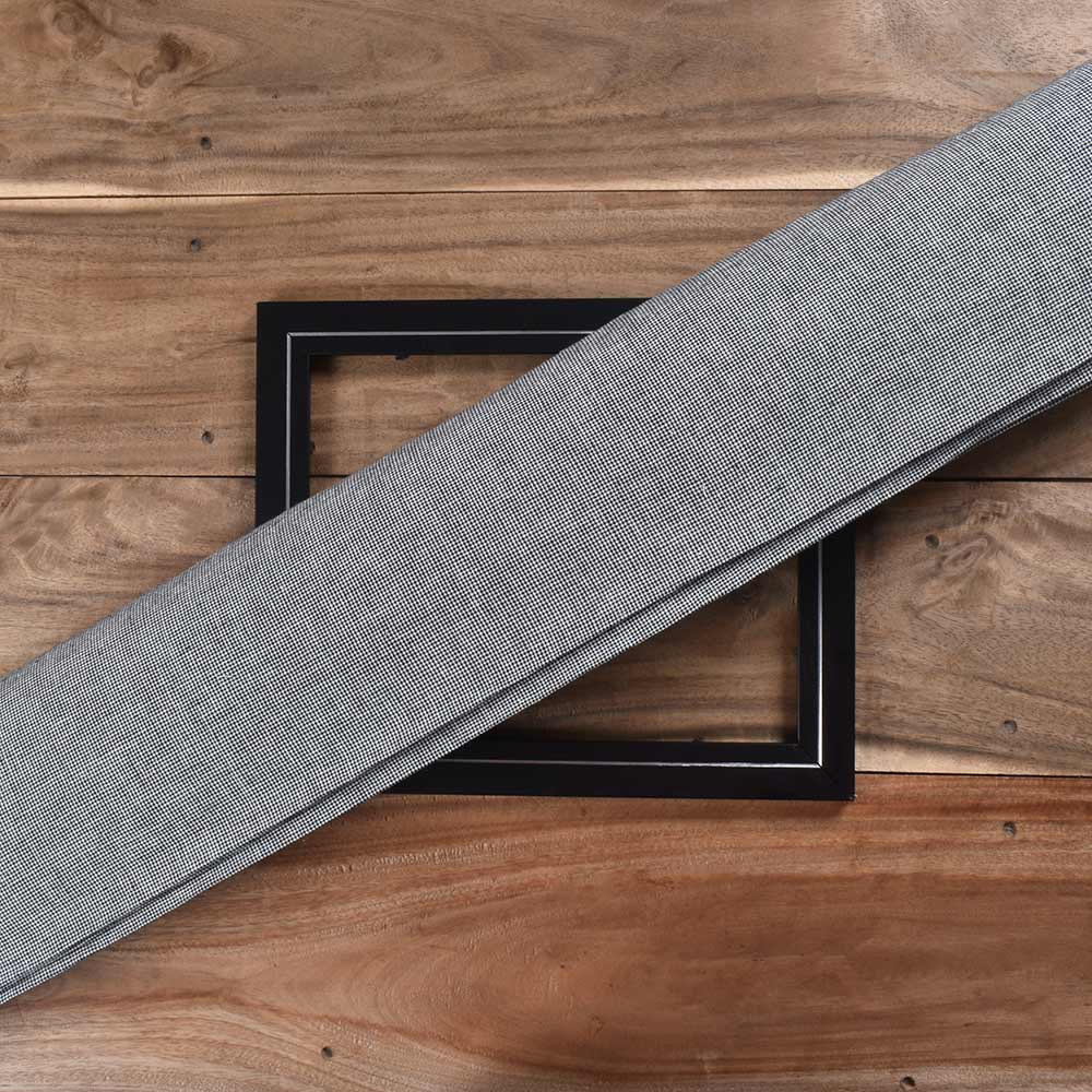 Check Black Pure Cotton 110 GSM Handwoven Fabric