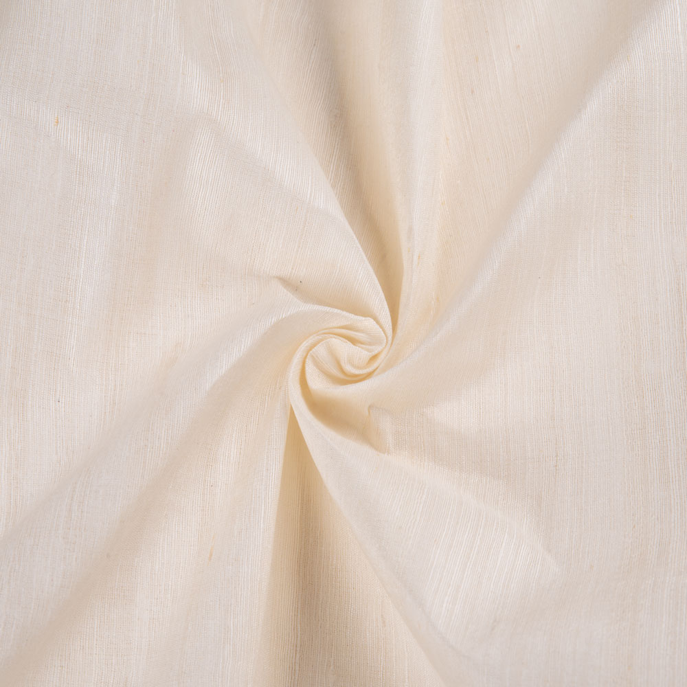 Plain Natural Tussar & Matka Silk Blend 78 GSM Handwoven Fabric