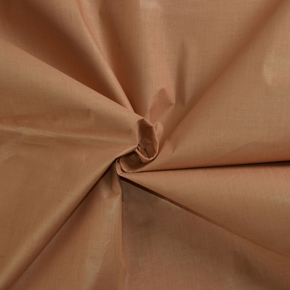 Plain Orange Khadi Cotton 62 GSM Handwoven Fabric