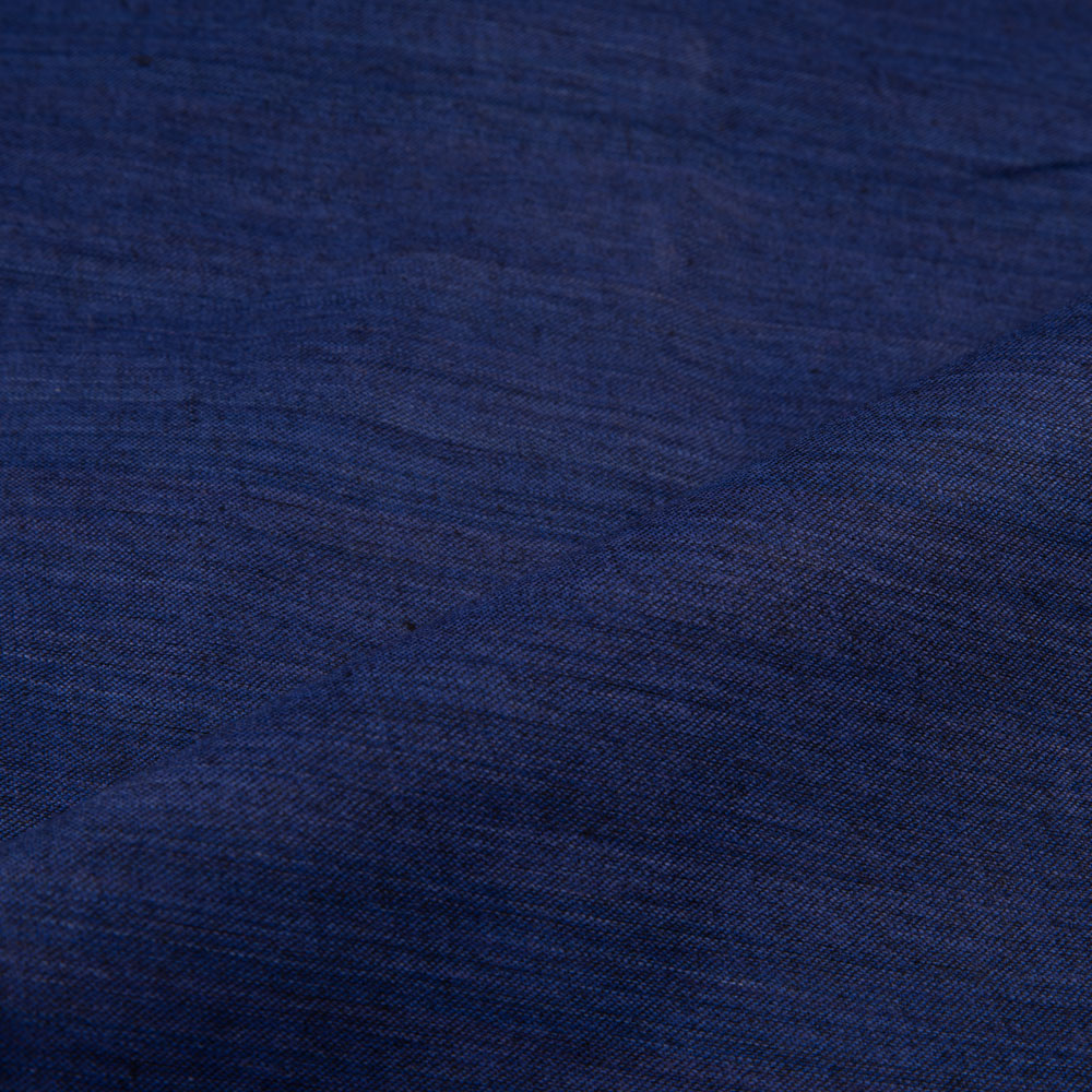 PLAIN BLUE PURE COTTON 92 GSM HANDWOVEN FABRIC Ak16