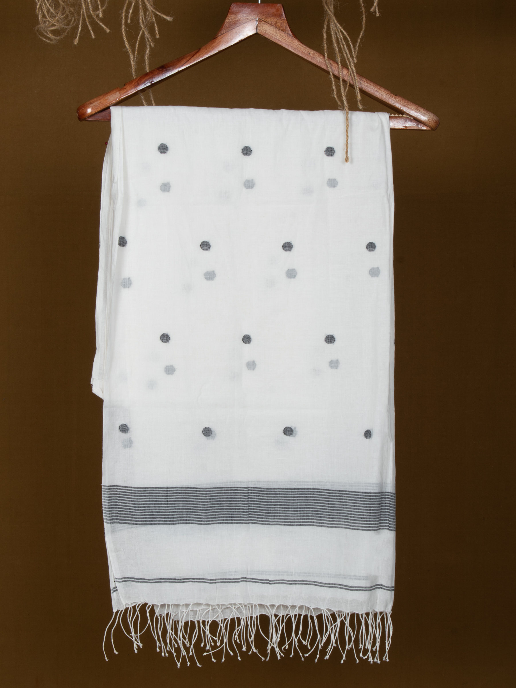 Handwoven White Scarf
