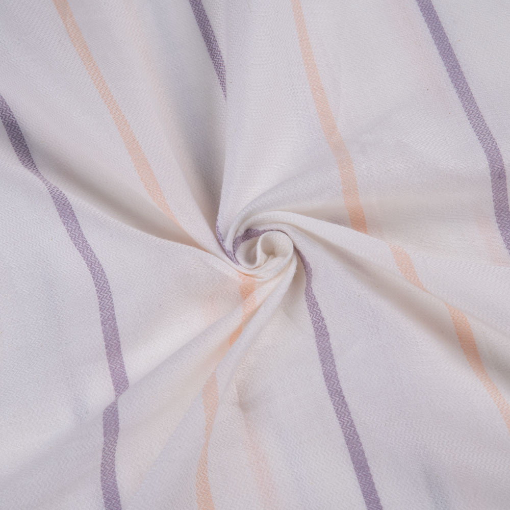 Stripe White Jacquard Mercerised Cotton 108 GSM Fabric