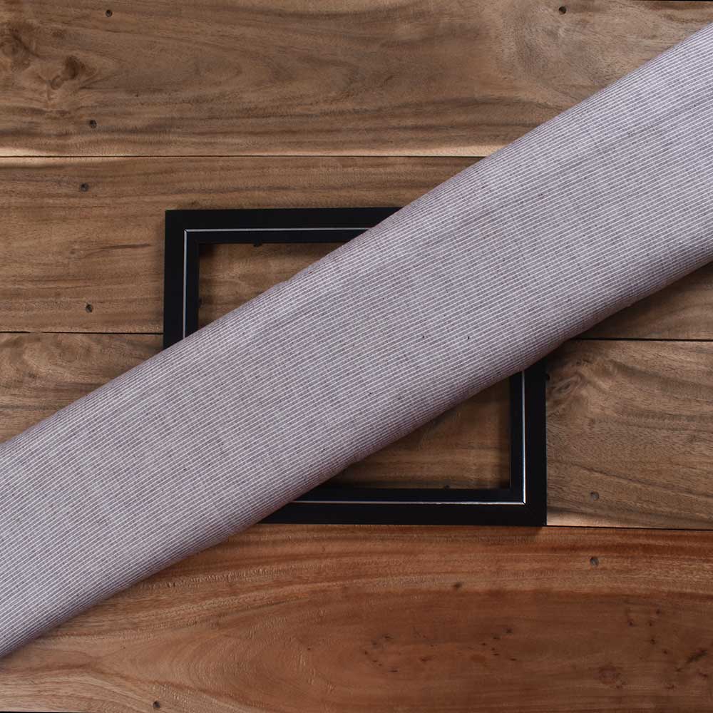 Check Dark Brown Pure Cotton 93 GSM Handwoven Fabric