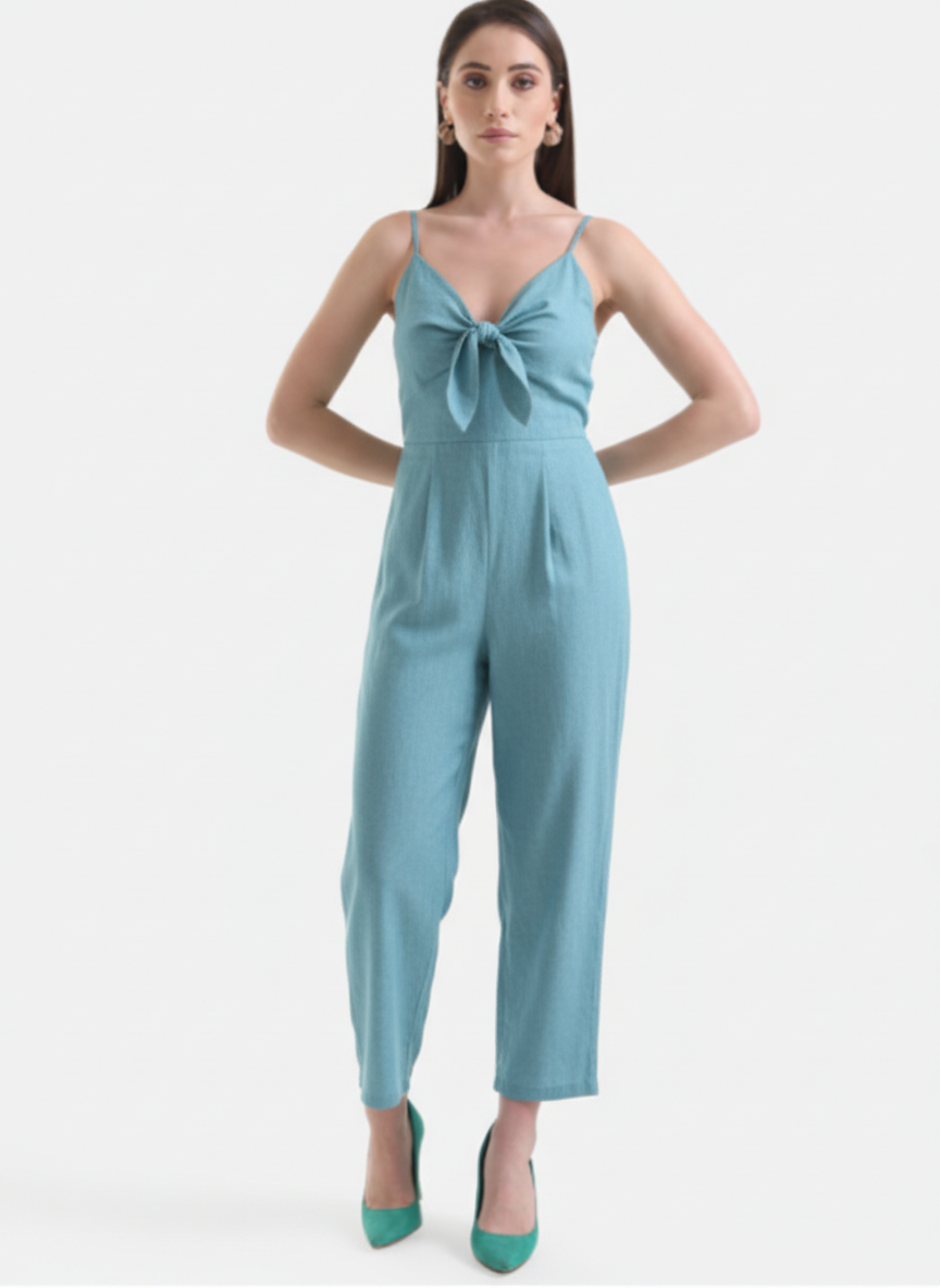 Spaghetti Strap Bow Tie Jumpsuit
