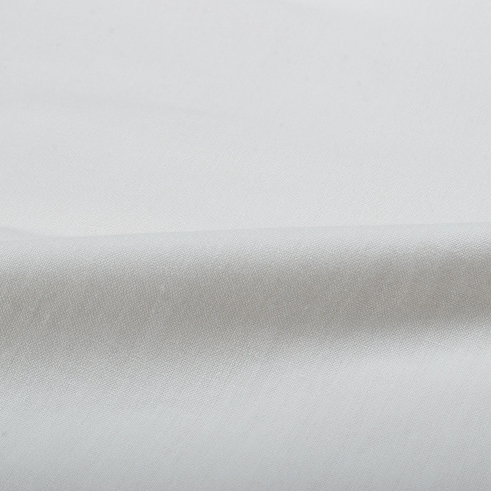 Plain White Linen & Khadi Cotton 135 GSM Handwoven Fabric