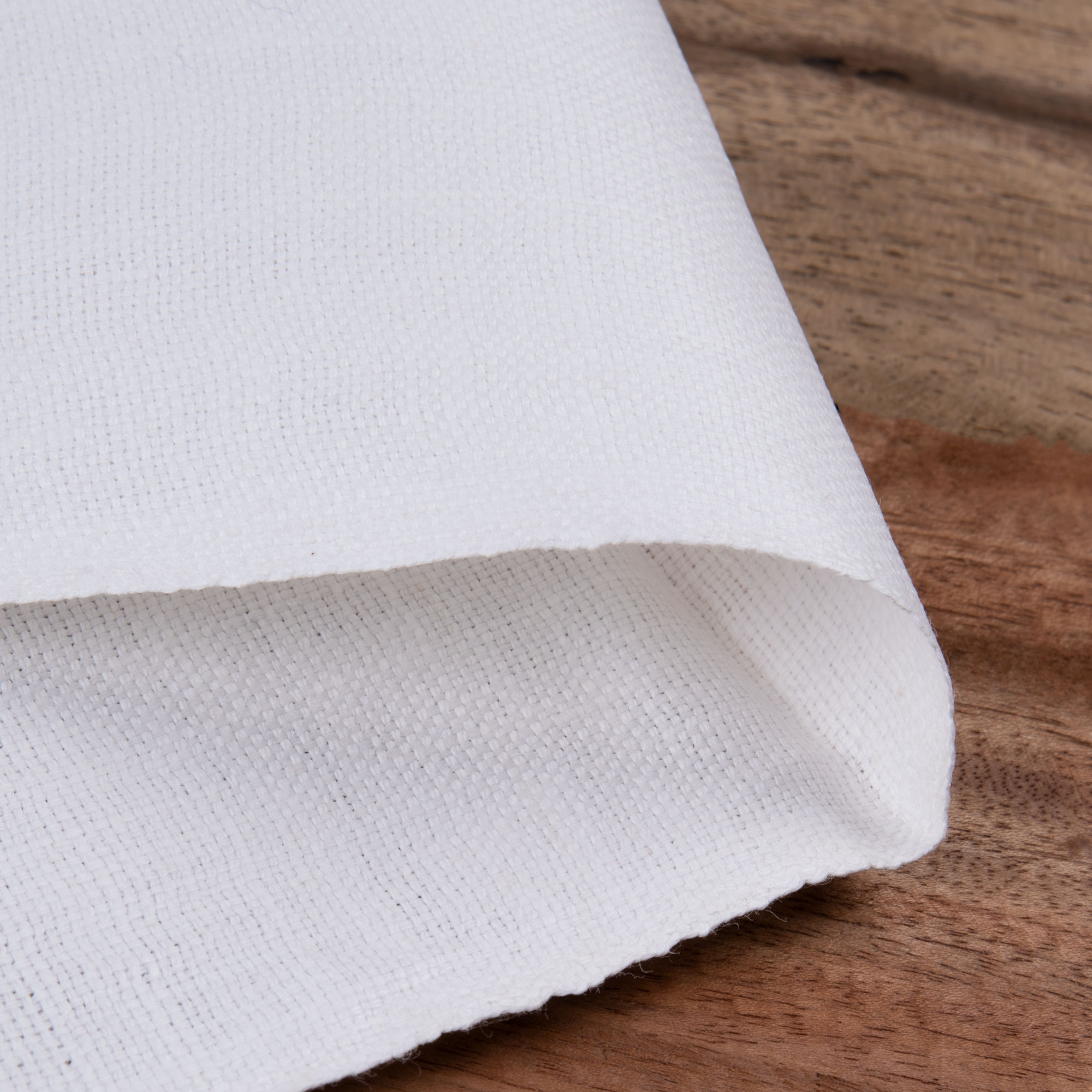 White Handspun & Handwoven Khadi Cotton 161 GSM Fabric - Bleached & Dyeable