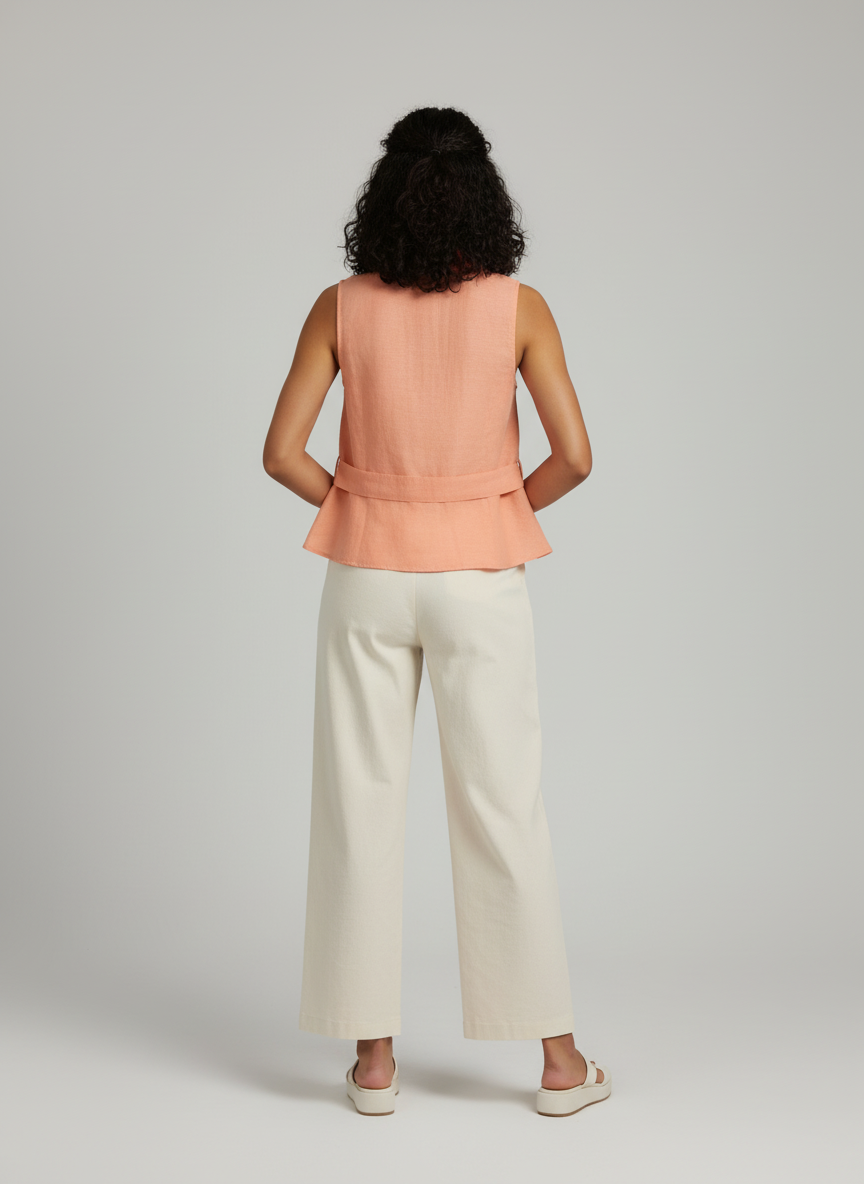 Wide Open Free Style Polo Collared Top With Zipper 