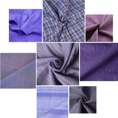 Lilac colored fabrics