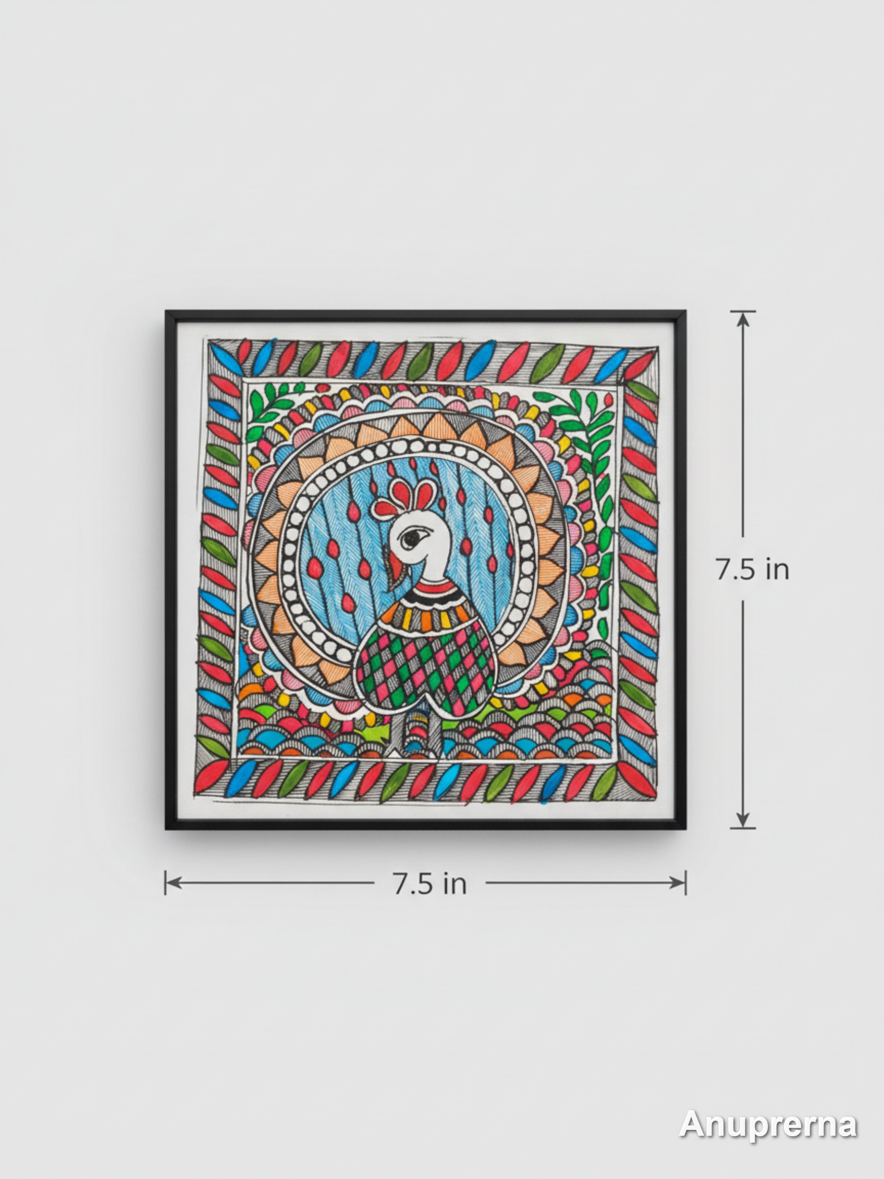 Dance Of The Early Bird Madhubani Wall Art Decor