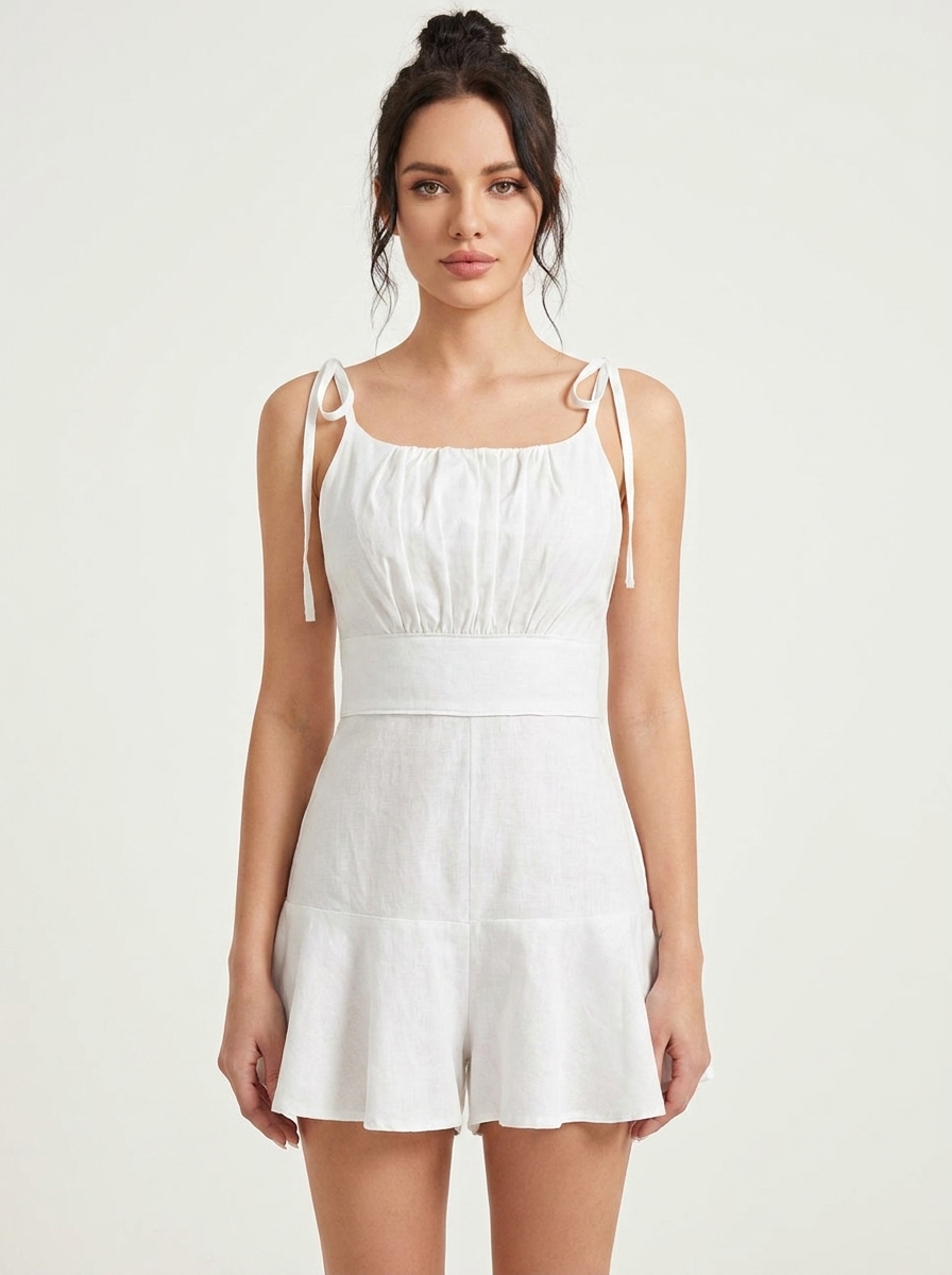 Gathered & Flared Romper