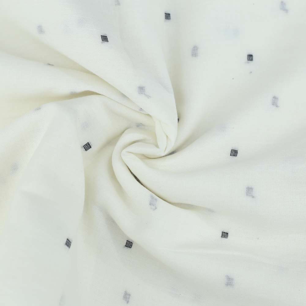 Geometric Creamjamdani Pure Cotton 55 GSM Fabric 96