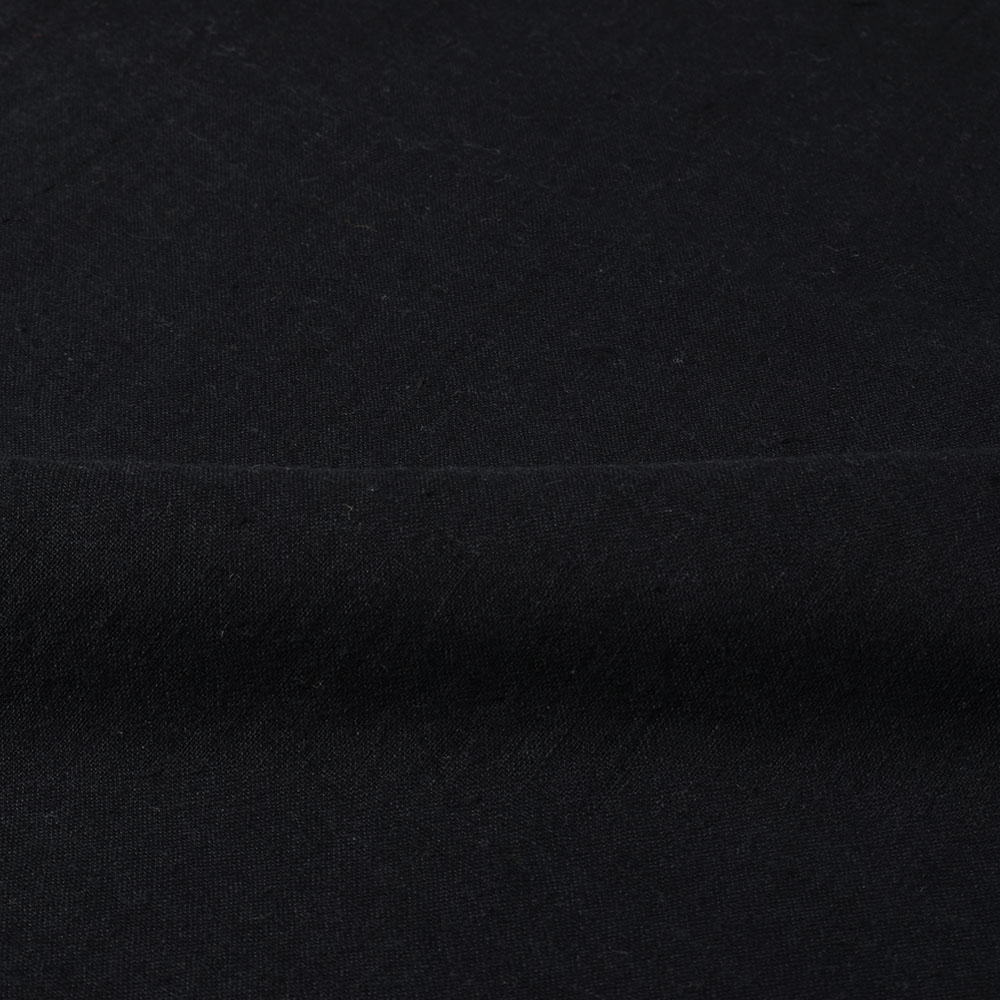 PLAIN BLACK PURE KHADI 90 GSM HANDWOVEN FABRIC