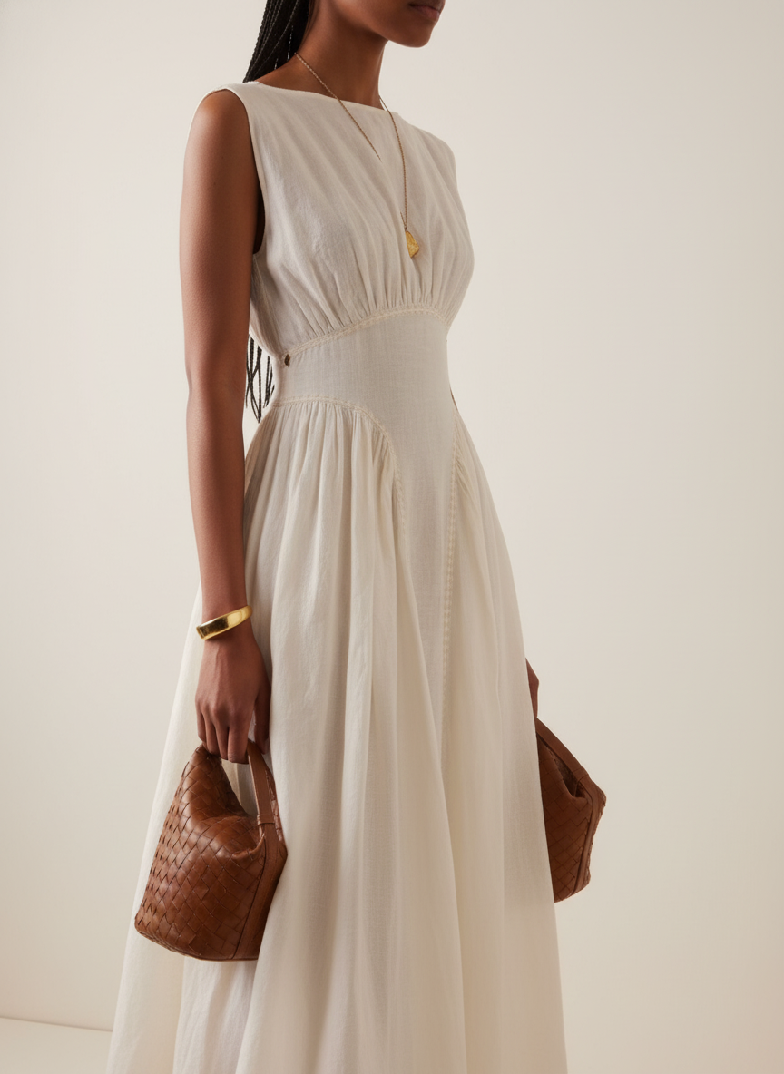 Gathered Sides Dress