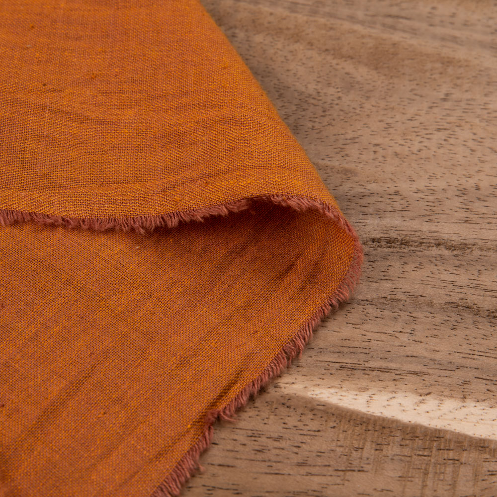 Plain Brown Pure Cotton 97 GSM Handwoven Fabric