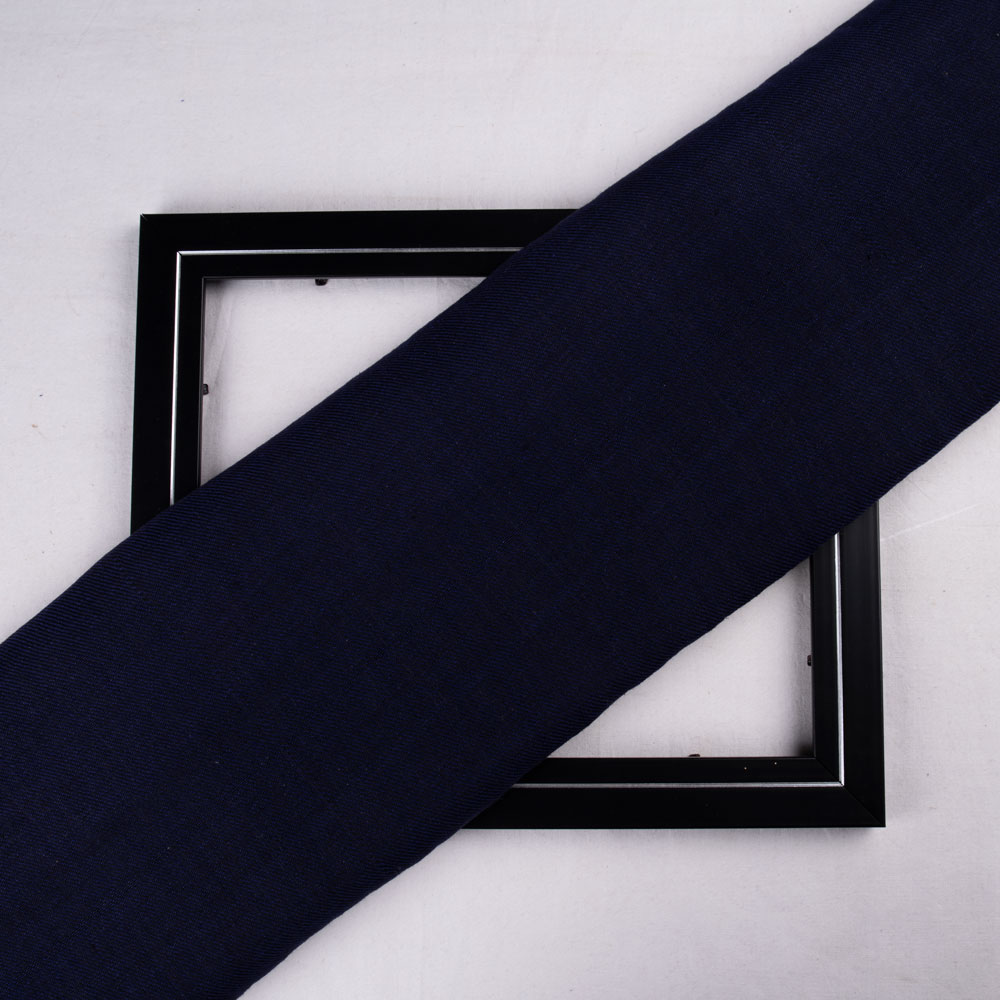 Denim Twill Navy Pure Cotton 130 GSM Handwoven Fabric