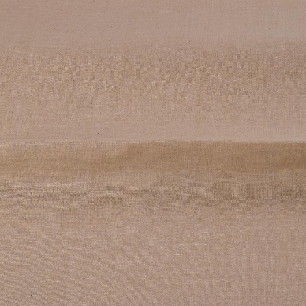 CHAMBRAY BEIGE KHADI COTTON 75 GSM HANDWOVEN FABRIC