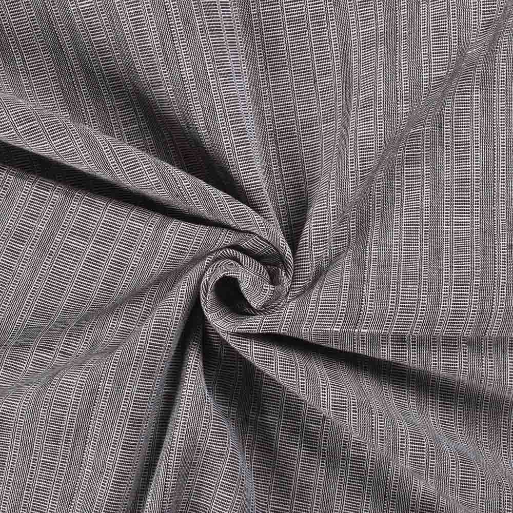 Check Houndstooth Brown Khadi Cotton 100 GSM Handwoven Fabric