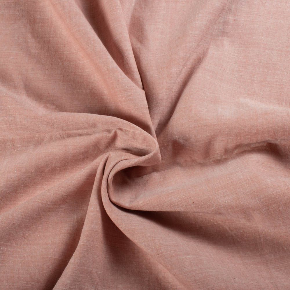 Chambray Red Khadi Cotton 75 GSM Handwoven Fabric H50