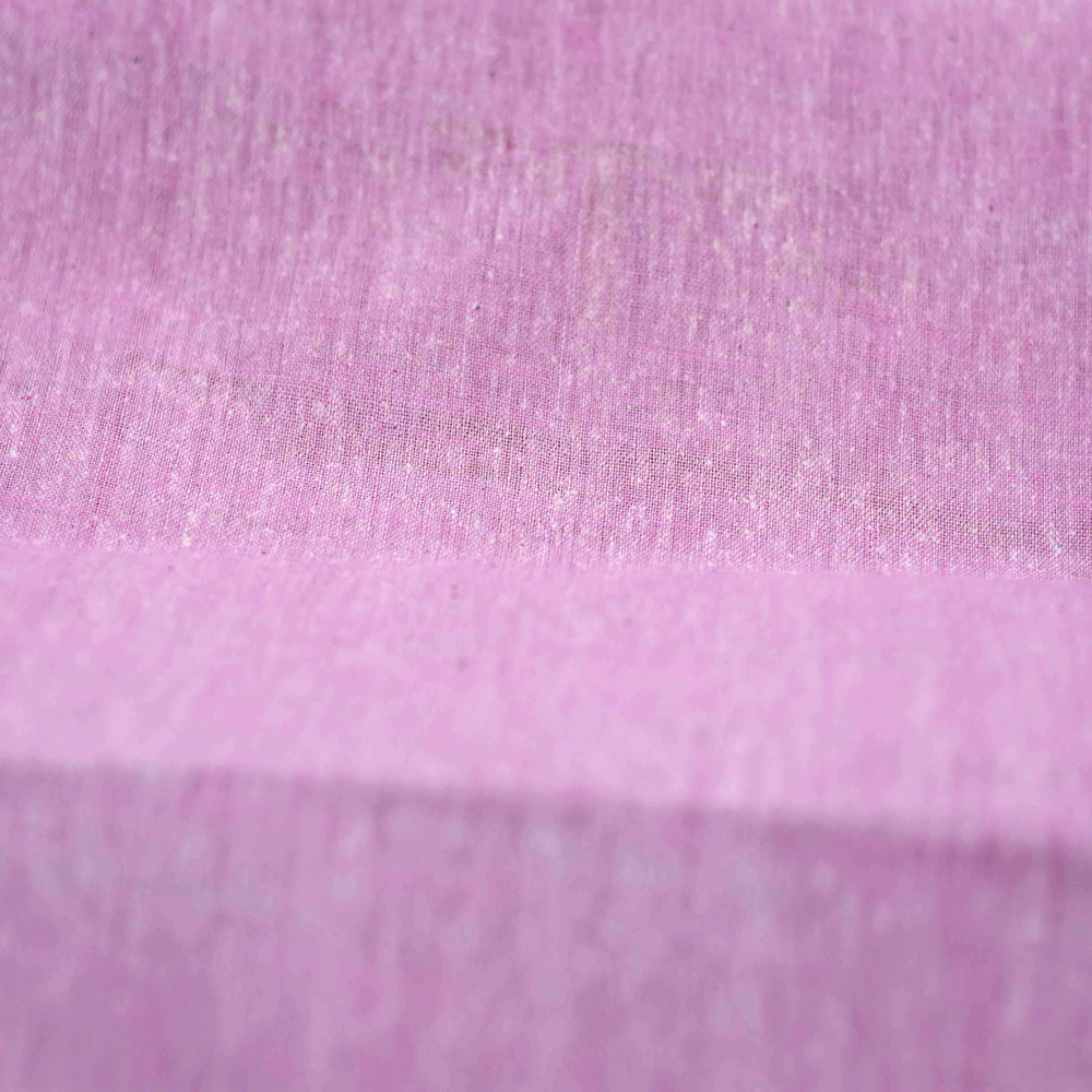 Plain Baby Pink Matka Silk & Khadi Blend 92 GSM Handwoven Fabric