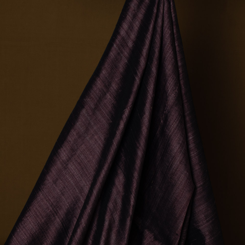 Plain Brown Cotton Dupion Silk 104 GSM Handwoven Fabric